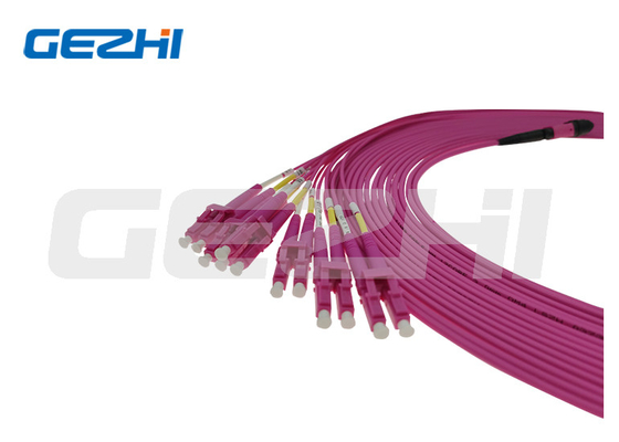 Kabel MPO żeński na LC UPC Duplex OM4 8 12 24 rdzeniowy kabel światłowodowy Patchcord światłowodowy
