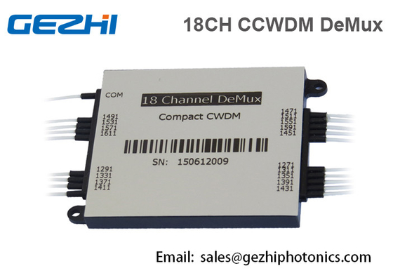 18-kanałowy kompaktowy moduł CWDM Mux Demux Optyczny pasywny multiplekser