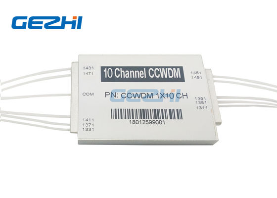 Komponenty światłowodowe 1491nm Optyczny pasywny 1x10 kanałów Kompaktny moduł CWDM