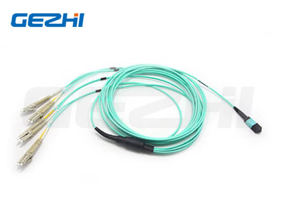 kupować Kabel światłowodowy 8F MPO-LC typu staggered z certyfikatem Telcordia GR-1435-CORE dla optyki 40G QSFP+ PLR4 do 10G SFP+ LR produkcja online