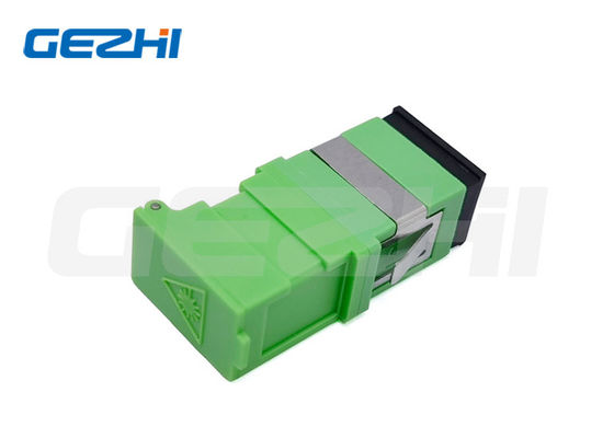 kupować SC Side Shutter Adapter światłowodowy z zieloną zaciską metalową i bez flanszy do ochrony laserowej produkcja online