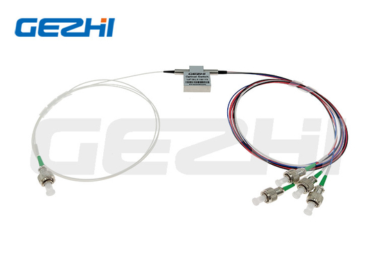 kupować Niska strata wstawiania 1x4 Typ T Mechaniczny przełącznik optyczny Przełącznik światłowodowy 1550nm Jednokomórkowy LC/UPC online manufacture