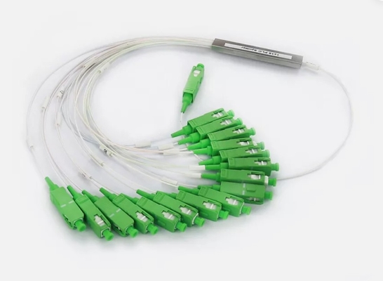 kupować 1x2 PLC SC/APC Fiber Optic Splitter FTTH SM 0.9mm G657A1 1m Fiber Optic PLC Splitter online manufacture