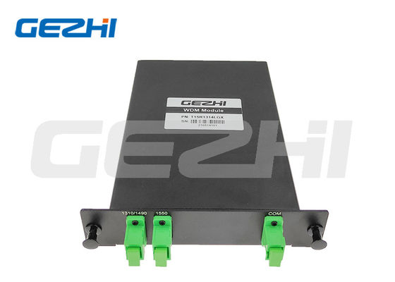 3-portowy rozdzielacz filtra WDM 1310/1490/1550nm moduł kasetowy LGX dla systemów GPON i FTTH