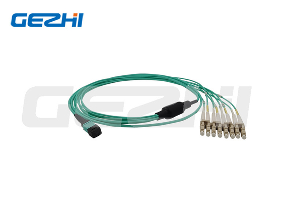 MPO do LC 8/12 Włókna OM3 50/125 Wielomodowy kabel światłowodowy Patch Cord Breakout