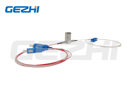 1X2 mechaniczny przełącznik optyczny 1310/1550nm SM 5V bez zatrzasku 0.5m ze złączem/bez