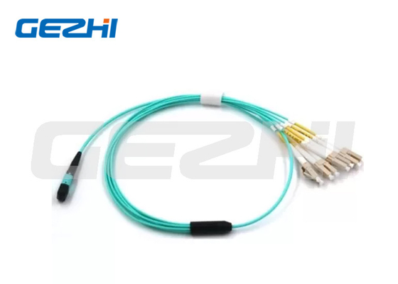 Kabel światłowodowy 2M MPO 8-rdzeniowy OM3 MM Fanout LSZH Długość fali testowej 1310nm