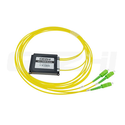Dostosowywalny DWDM Mux Demux z utratą wstawienia ≤7,0 dB, temperaturą pracy -40°C~+85°C i odstępem kanału od 100 GHz do 5 GHz