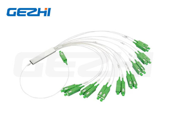1x16 SC Green Connector Low Insertion Loss 0,9mm Mini Tube PLC Splitter dla systemów FTTH i PON