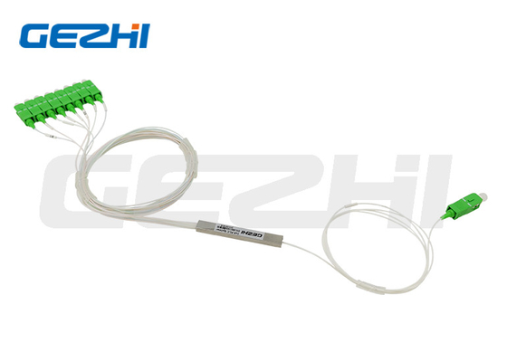 1x8 Włókno optyczne PLC Splitter Blockness Rurociąg ze stali nierdzewnej G657A1 SC/APC Konektor w GEPON, FTTH