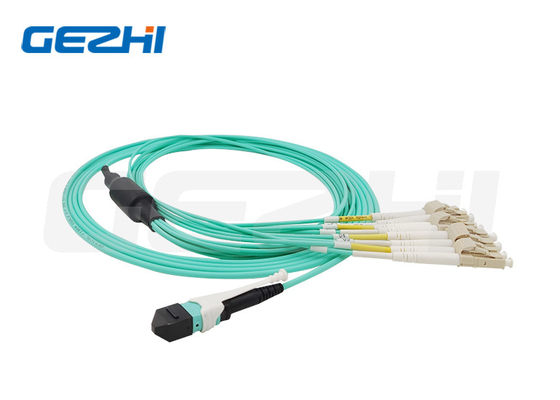 MPO do LC 8 Włókna OM3 50/125 Multimod MPO-8 LC Kabel przełącznikowy z włókna optycznego