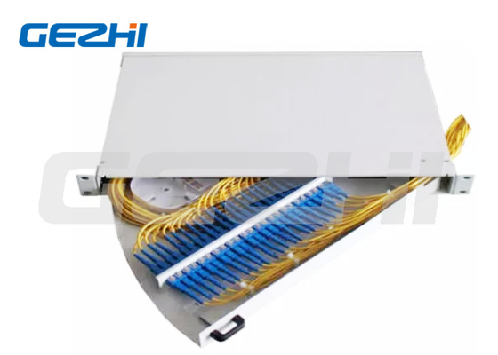 19calowy 1U Side Pull Out Rack Mount Fiber Optic Patch Panel dla sieci sieci bezprzewodowej
