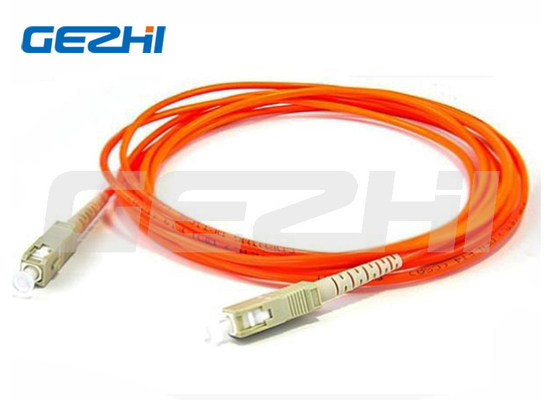 SC Style SX/DX MM Orange Fiber Optic Cable Patch Cord z powtarzalnością ±0,1 dB