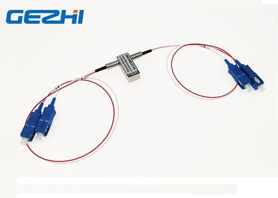 2x2 Bypass Mechaniczny Przełącznik światłowodowy 1260 - 1650nm Plug and play