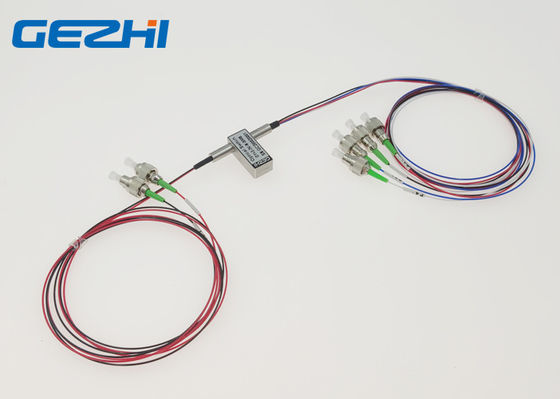 1550nm 1 metrowe przełączniki światłowodowe FC / APC 2x4